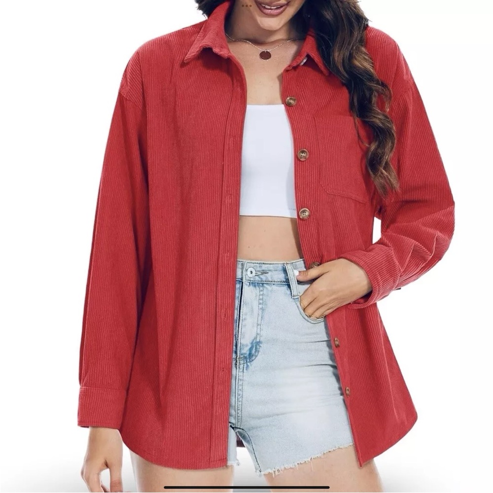Roaman's Women's Soft Corduroy Big Shirt